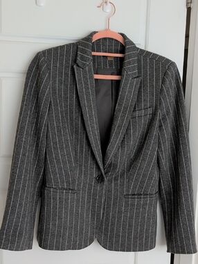 Tommy Hilfiger Women's Gray Pinstripe Blazer